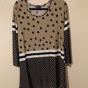 Chic Polka Dot Tunic Top